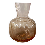 Pink blown glass vase from the 1950s