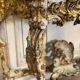 Painted and gilded wooden console, Italy, 18th century.