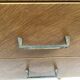 Commode plaquage chêne pieds fuseaux années 60