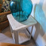 Old shabby chic pedestal table