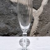 Set of 6 champagne flutes, swirling glass