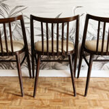 Set of 3 Thonet chairs, imitation leather