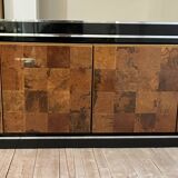 Willy Rizzo burl walnut sideboard from the 1970s