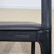 Paire de chaises Matteo Grassi en cuir noir – Design italien