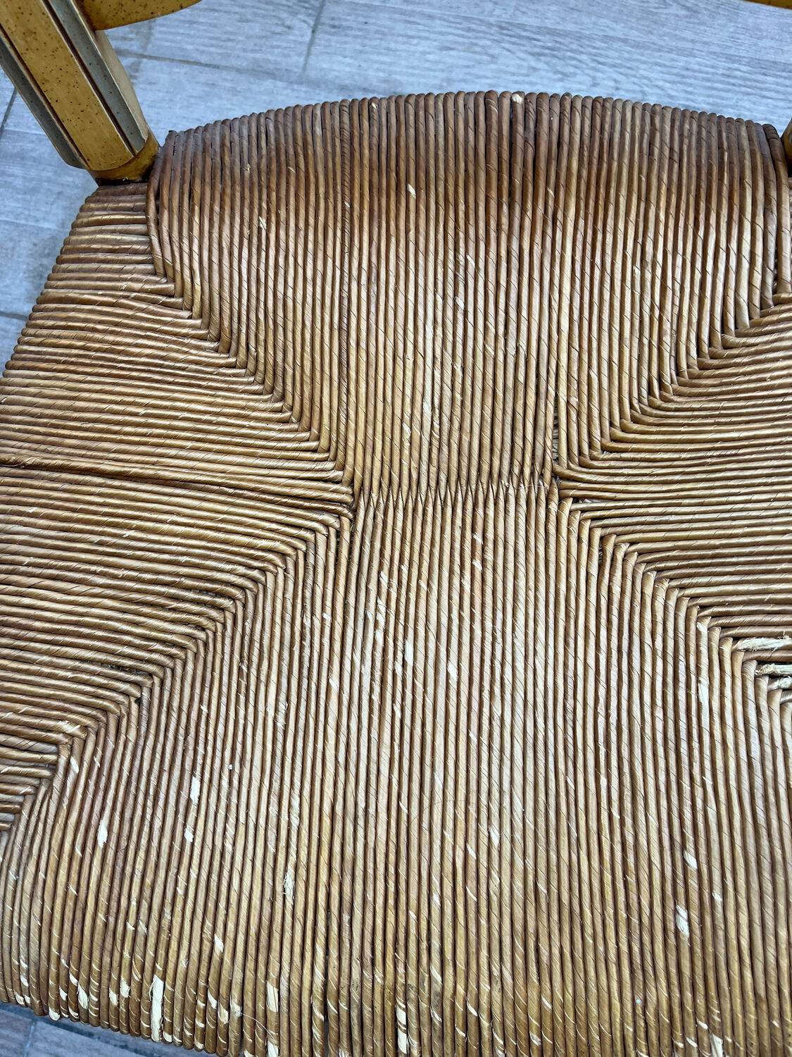 Pair of vintage patinated armchairs