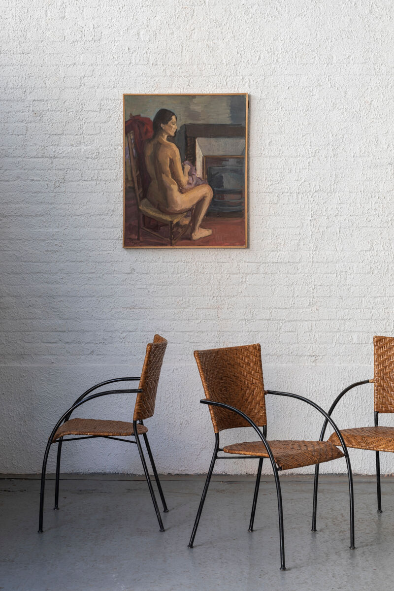 Nude painting ‘Nu’ by Louis Peyré, France, 1989