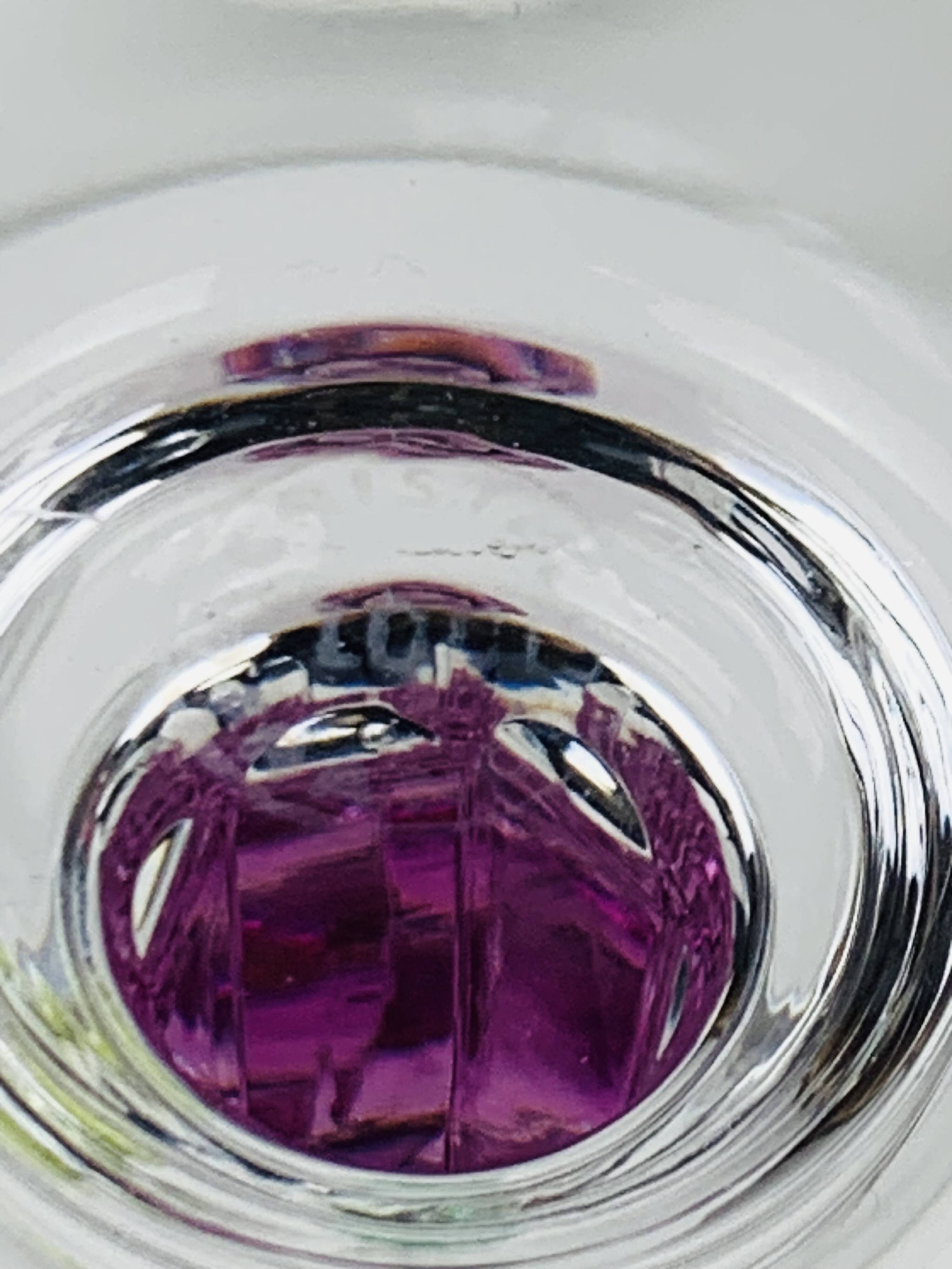 6 Roemer wine glasses, Saint-Louis crystal, Chantilly pattern