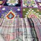 Vintage Boucherouite hallway rug: handwoven Berber rug.
