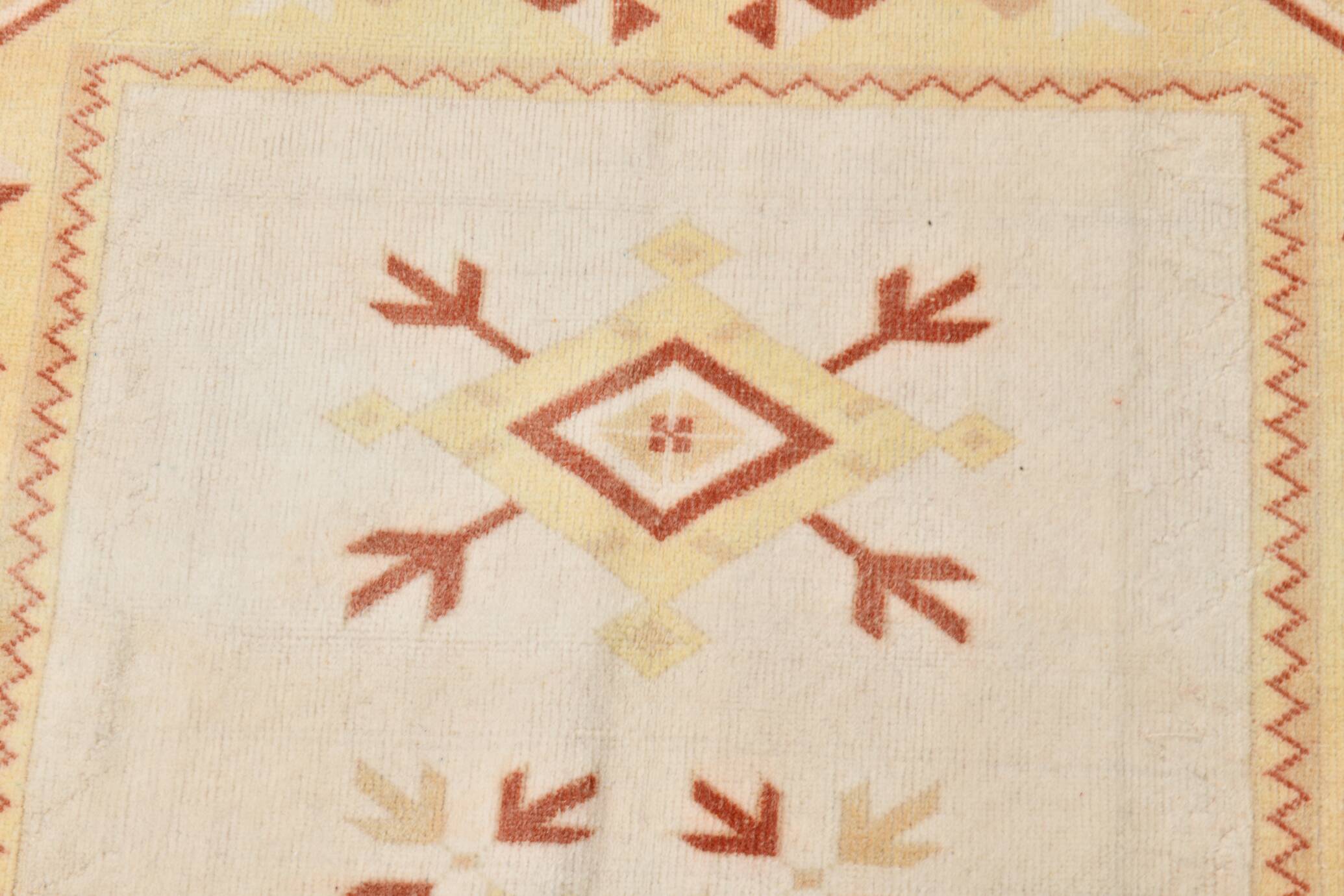 Tapis Kilim Vintage Oriental en Laine Fait Main,Beige,Pêche,Jaune 236x158Cm