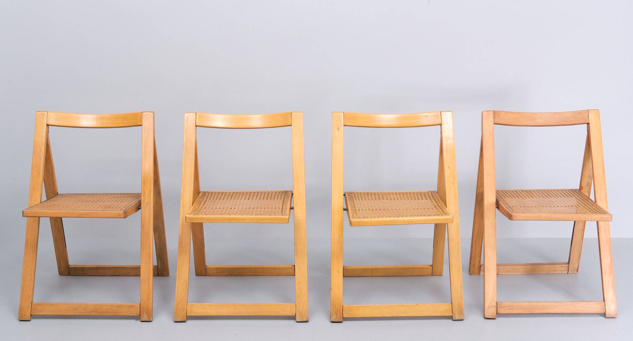 ZMG Thonet Beech wood Folding chairs 1950s