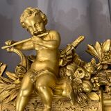 Miroir 204 x 98 cm époque XIXè Napoléon III, putti