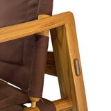 Chaise Safari Vintage Børge Jensen en pin, Danemark, années 1970