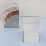 Plexi chrome metal bookends in the 70s