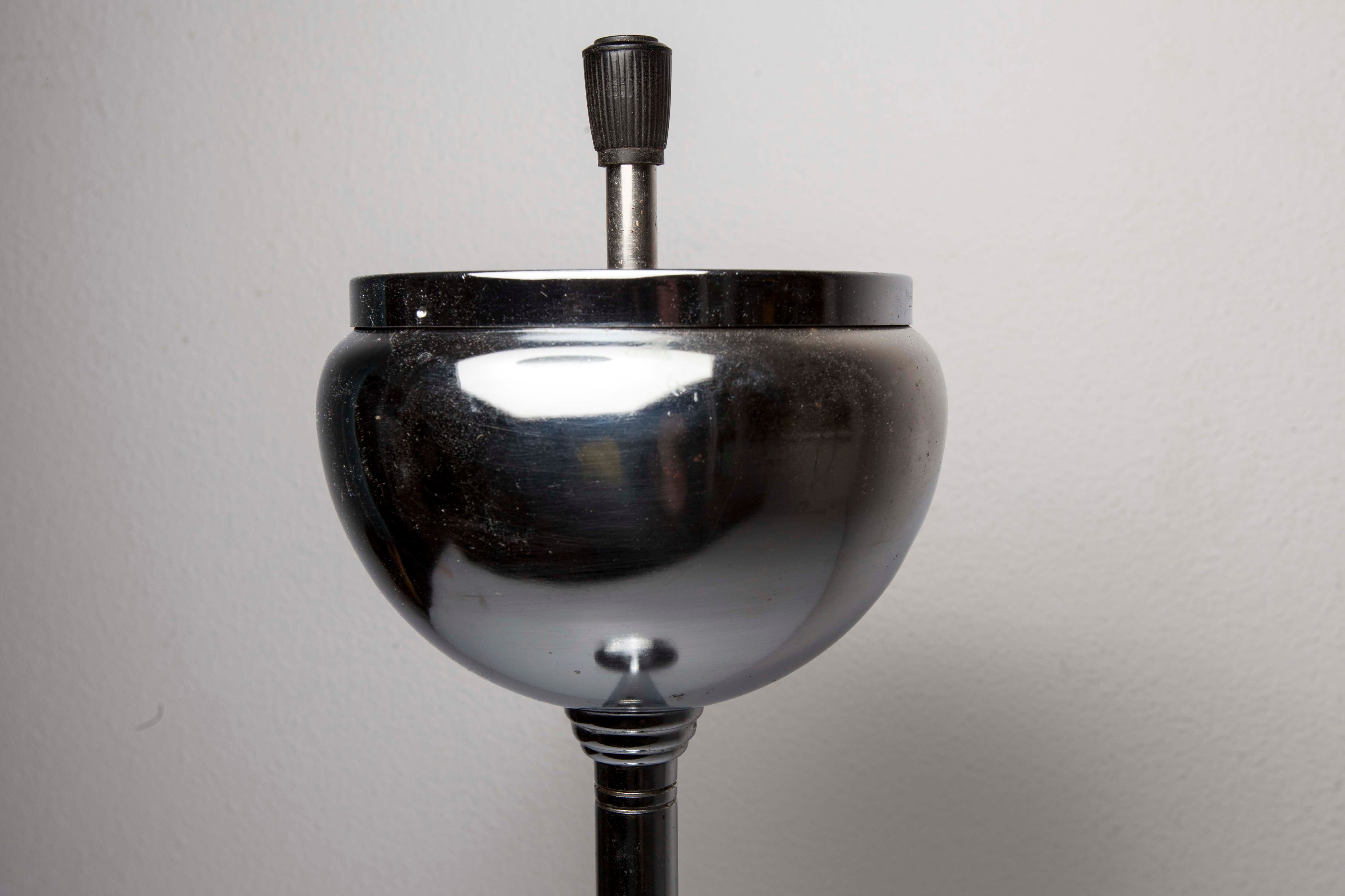 Ashtray on foot art deco chrome