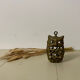 Brass owl tealight holder