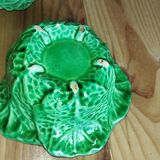 Vintage ceramic barbotine bonbonnière in the shape of a cabbage – 1950s
