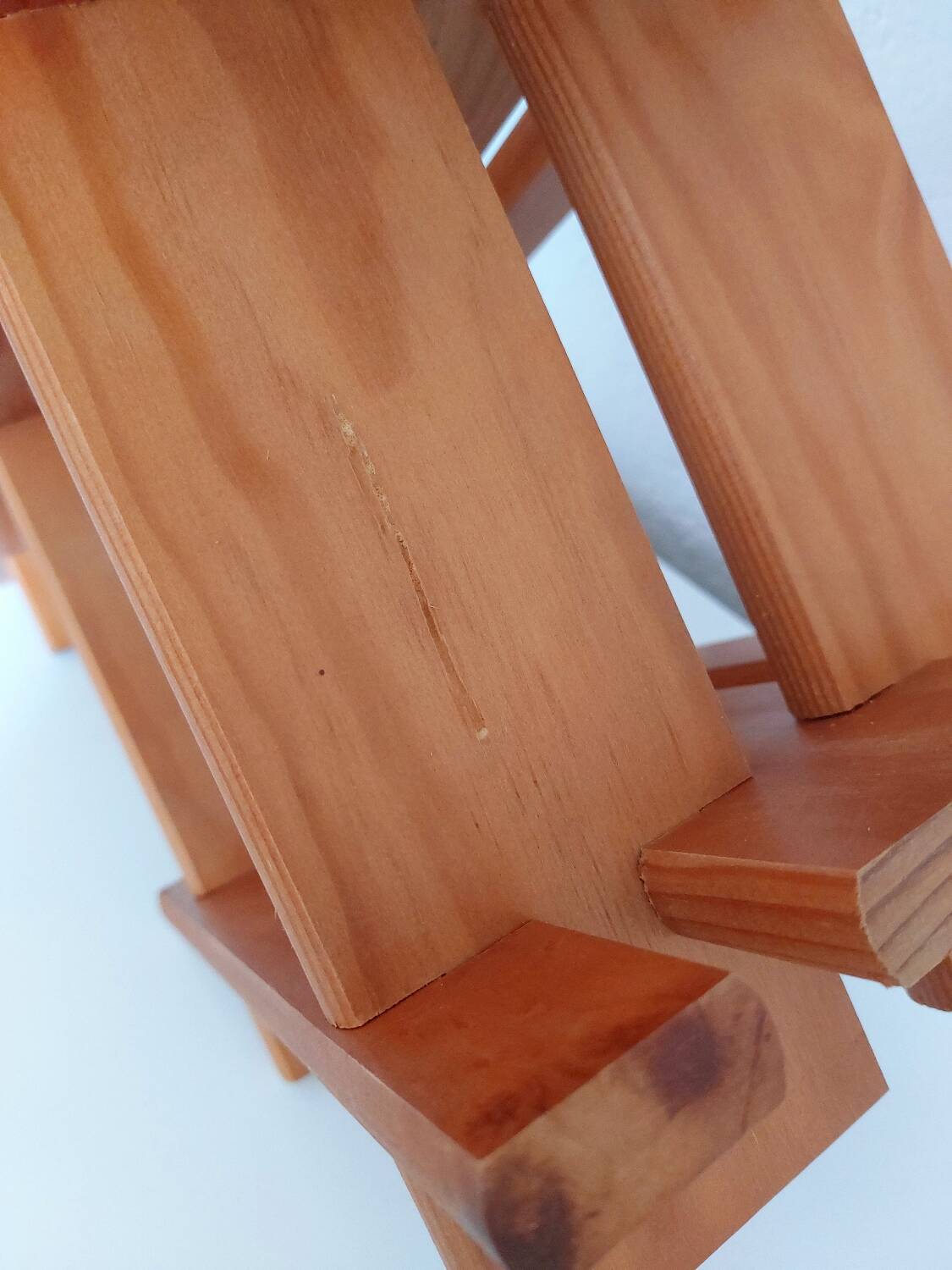 Vintage wooden cruciform shelf