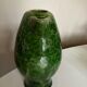XL vase pitcher in green glazed clay Vallauris 1960
