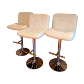 Ensemble de trois tabourets de bar vintage