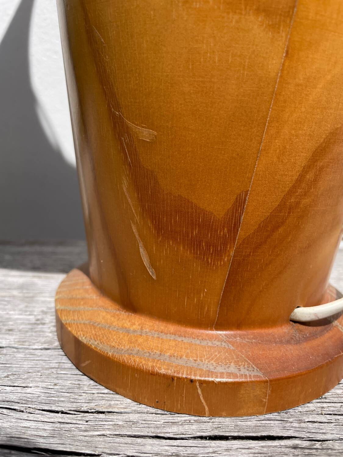 Large wooden lamp from IKEA, vintage design, 1980s