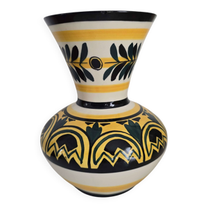 Vase faïence bretonne - peint main
