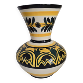 Breton faience vase from Saint-Jean-de-Bretagne – hand-painted neo-Greek decoration –