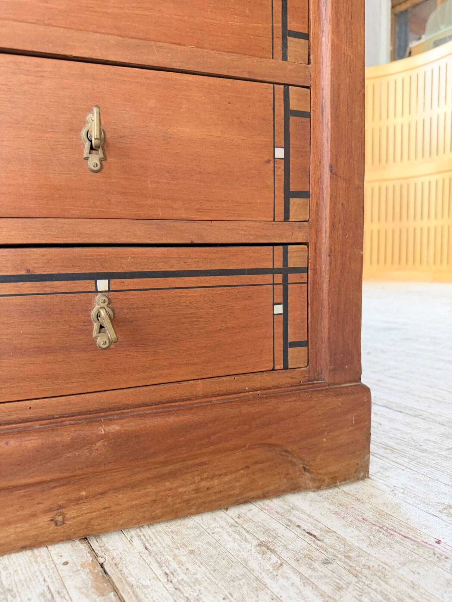 Double-sided walnut counter desk 1900