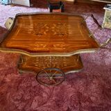 Marquetry serving table