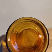Hermetic glass jar vintage apothecary style yellow jar made in Italy