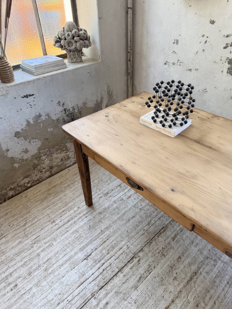 1950s pine farmhouse table 220cm