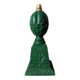 Carved wooden lamp base to be electrified, bohemian country decoration