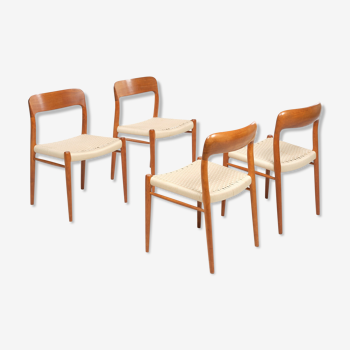 Set of four chairs, Niels Otto Moller, model 75