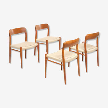 Lot de quatre chaises, Niels Otto Moller, modèle 75