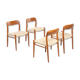 Lot de quatre chaises, Niels Otto Moller, modèle 75