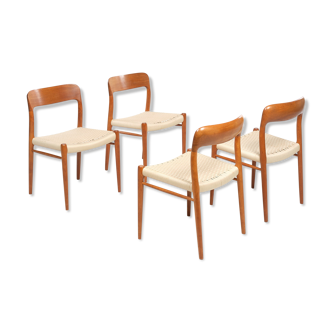 Set of four chairs, Niels Otto Moller, model 75