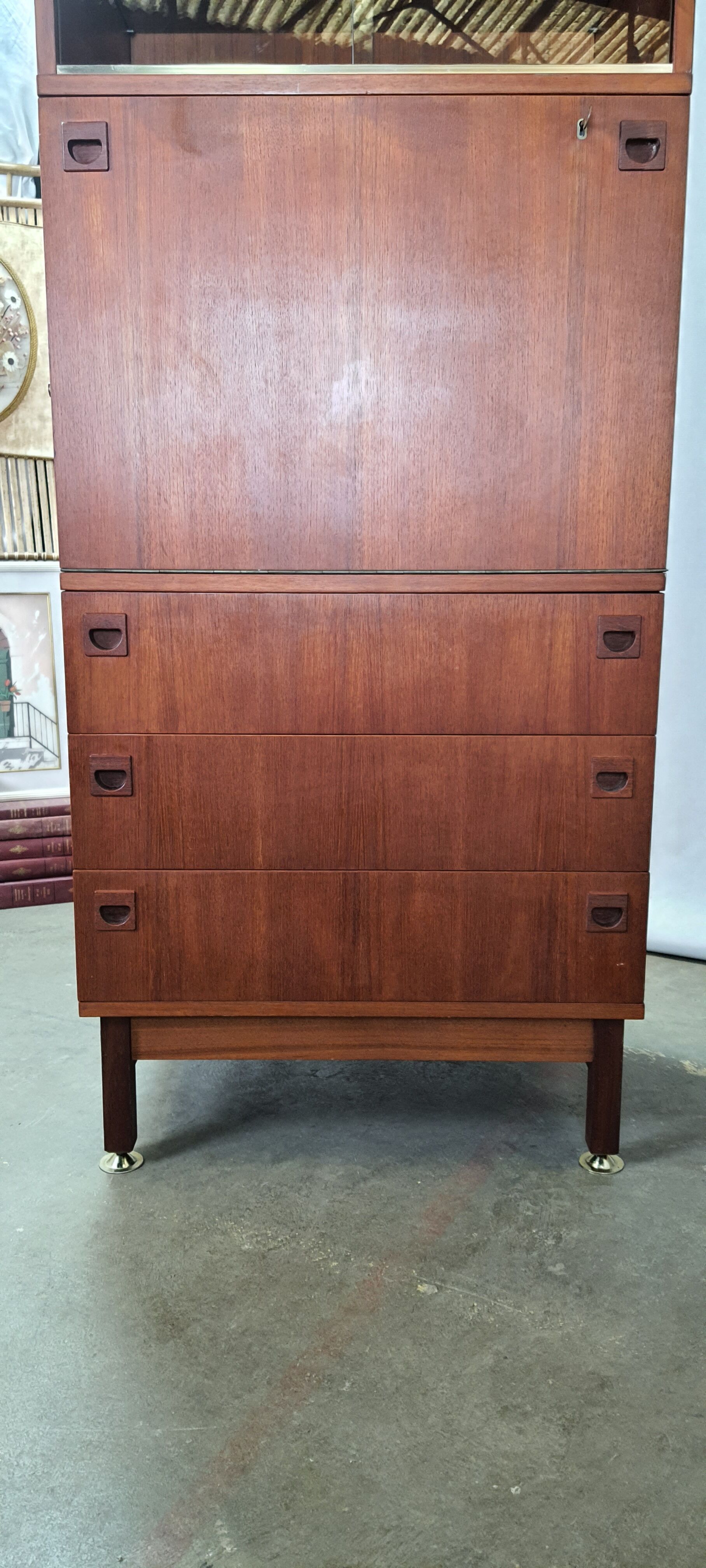 Secretary teak André Monpoix 60s