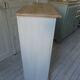 Pearl gray patinated library, 2 shelves, wooden tray.