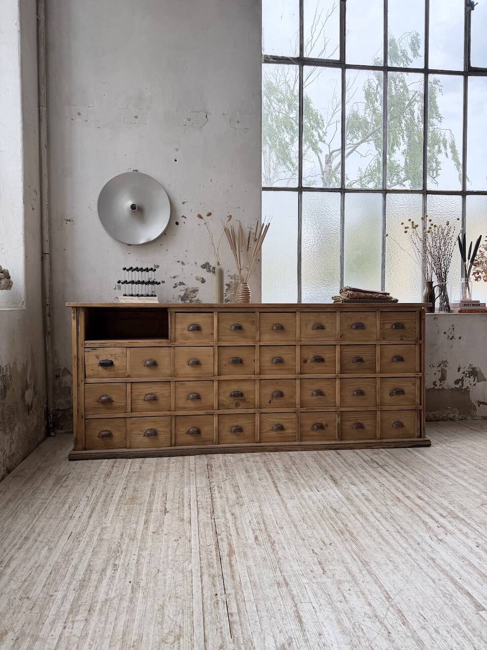 Meuble de métier pin XL années 50