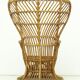 Vintage wicker lounge chair, italian 1950s