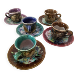Gaston Gaubier ceramic cups and saucers