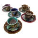 Cups and saucers ceramic Gaston Gaubier