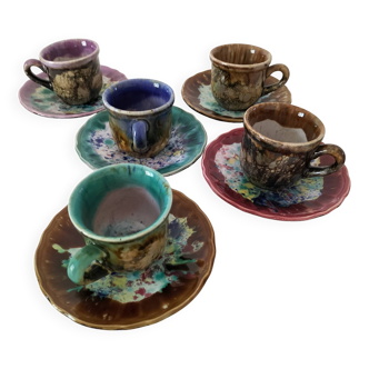 Gaston Gaubier ceramic cups and saucers