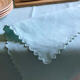 Tea cloth in pure linen aqua