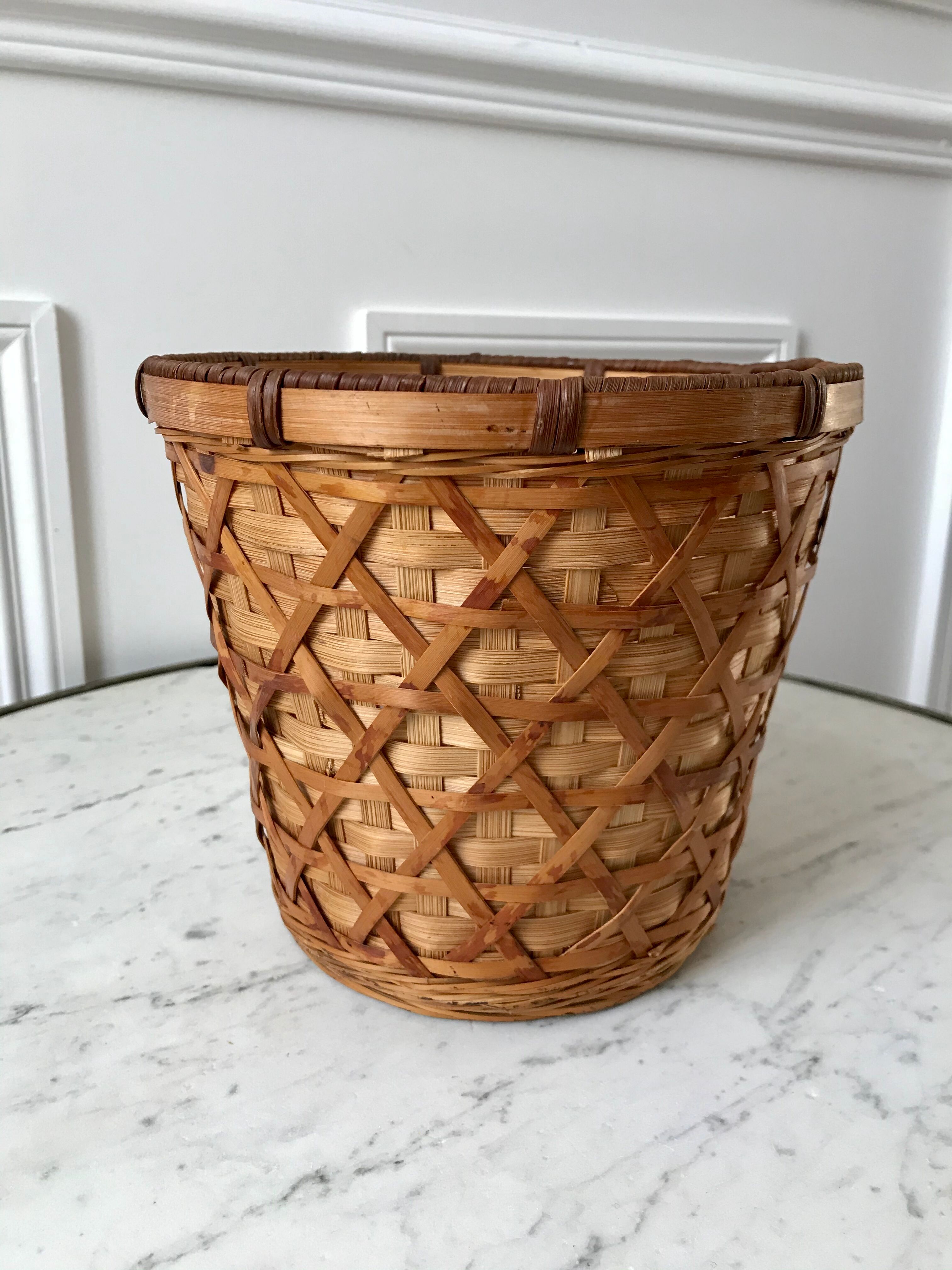 Rattan pot cover 70s