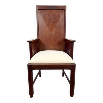 Dutch Art Deco Hague School Modernist Armchair, 1930s