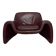 Sculptural Leather Lounge Chair by Cinova, Italy 1970s