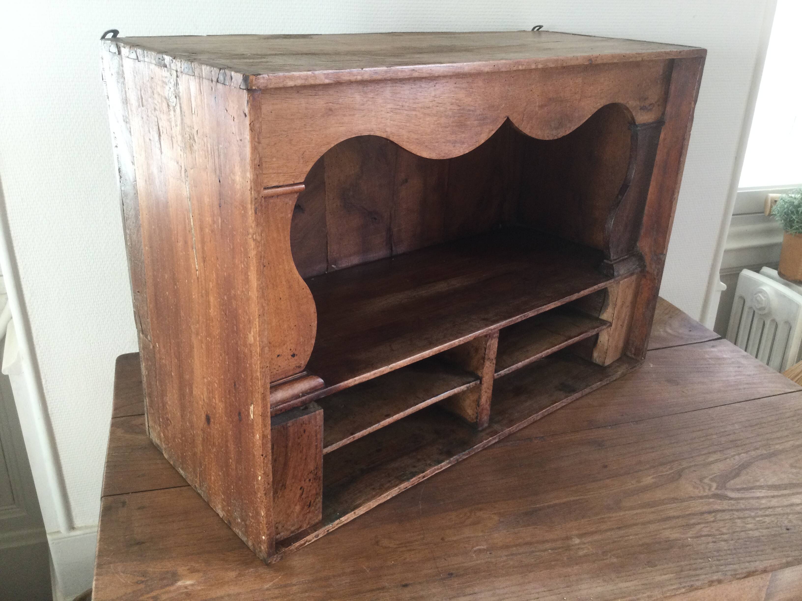Antique wall-mounted shelf unit