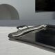 Guy Degrenne silver stainless steel serving tray with an eventful shape