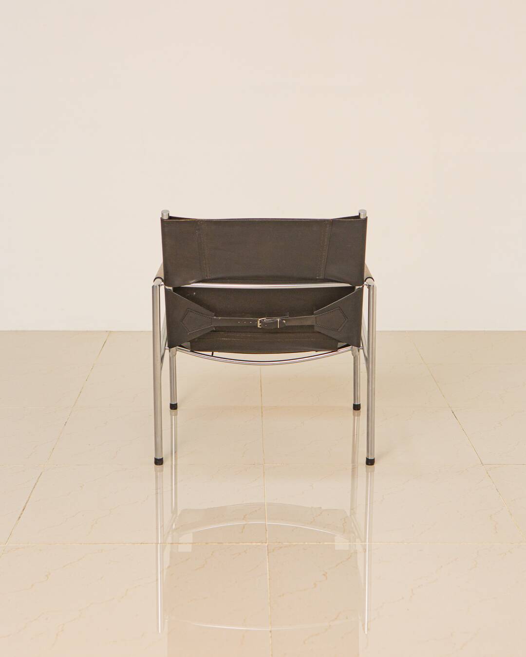 "SZ02" armchair in black/emerald leather by Martin Visser for Spectrum 60's