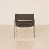 "SZ02" armchair in black/emerald leather by Martin Visser for Spectrum 60's